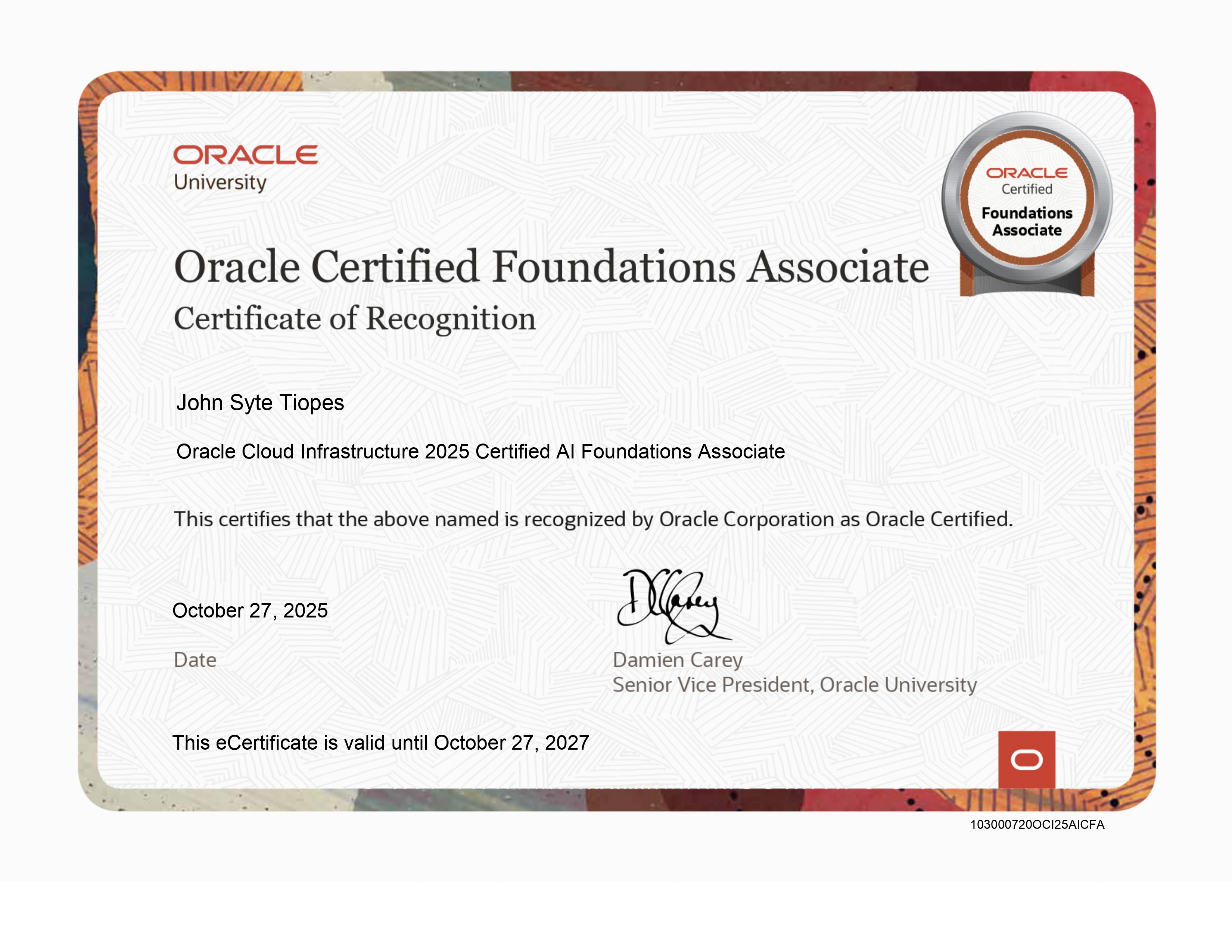 Oracle AI Foundations Associate