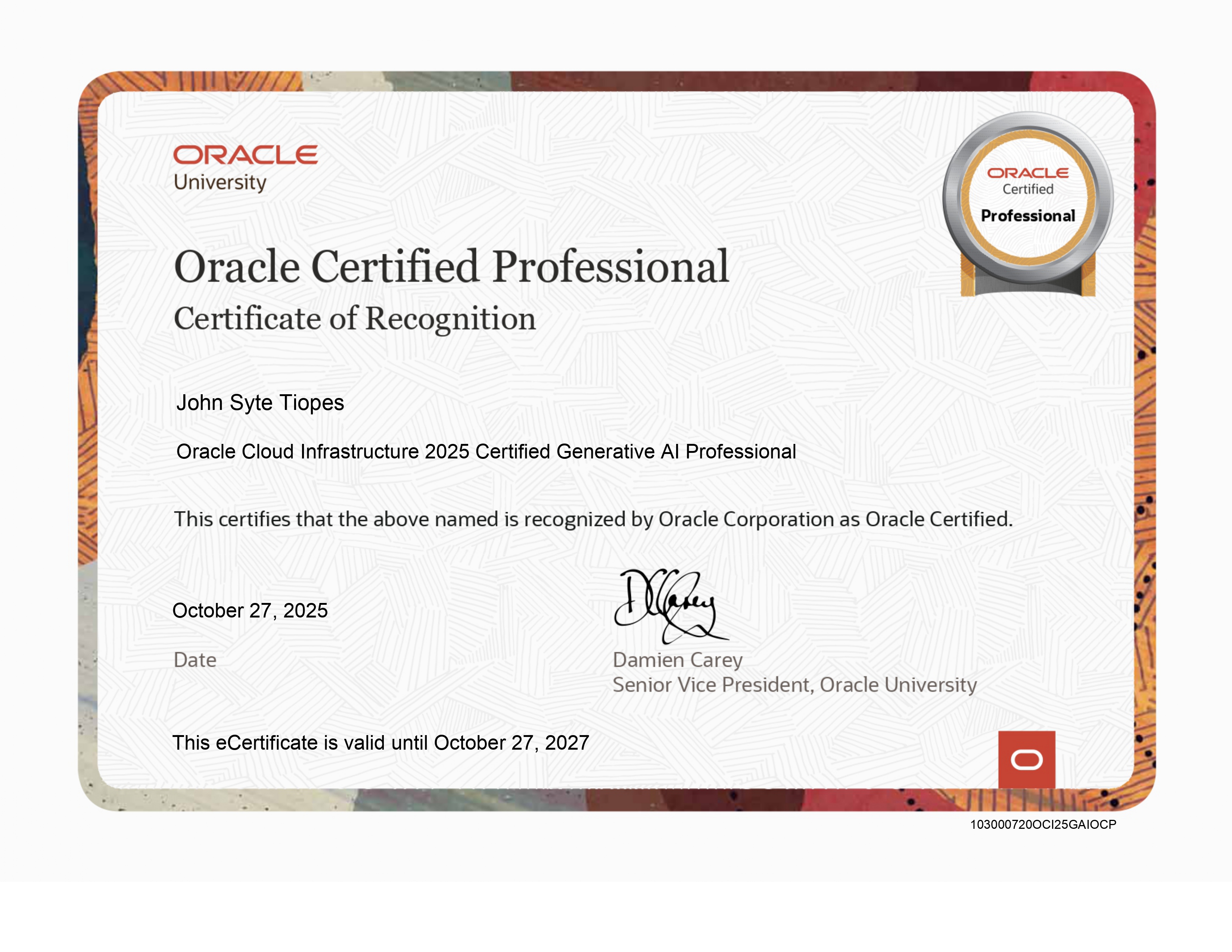 Oracle Generative AI Professional